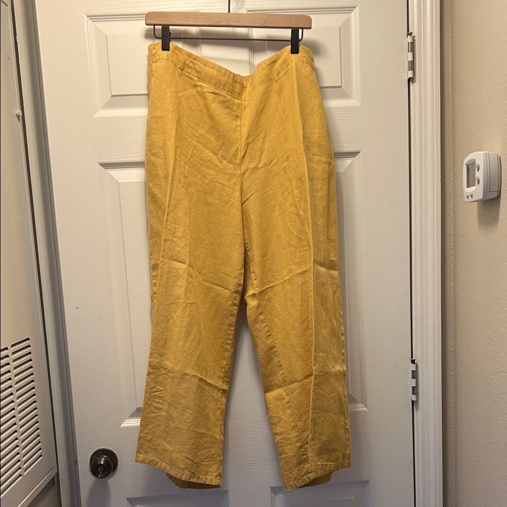 J. Jill Mustard yellow Wide leg pants. NWOT